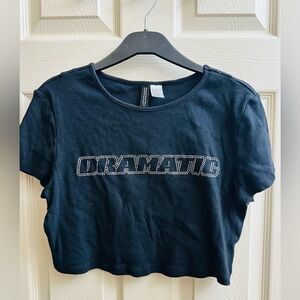 H&M Black 'Dramatic' Crop Top